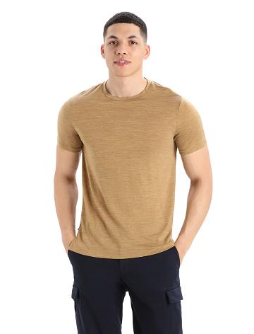 Clove Heather Men's Icebreaker Merino Sphere II Short Sleeve T Shirts | USA 1152ILHS